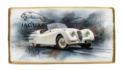 Ciastko lukier Auto Fan PASJA JAGUAR KLASYKA