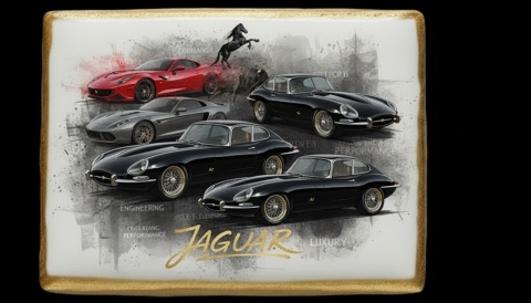 Ciastko lukier Auto Fan PASJA JAGUAR