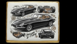 Ciastko lukier Auto Fan PASJA Jaguar EType