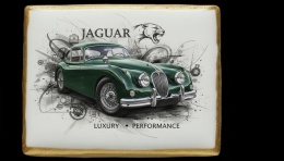 Ciastko lukier Auto Fan PASJA Jaguar  Szybkość i Elegancja