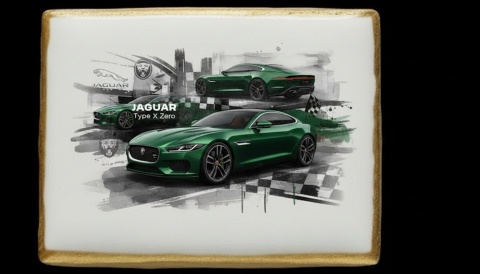 Ciastko lukier Auto Fan PASJA Jaguar Type X Zero