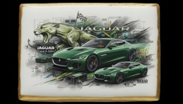 Ciastko lukier Auto Fan PASJA Jaguar Type X Zero