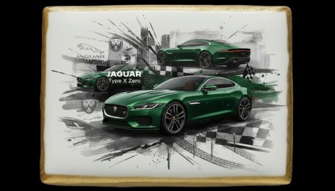 Ciastko lukier Auto Fan PASJA Jaguar Type X Zero