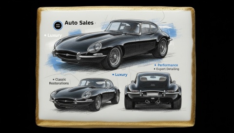 Ciastko lukier Auto Fan PASJA  Klasyczna Elegancja Motoryzacji