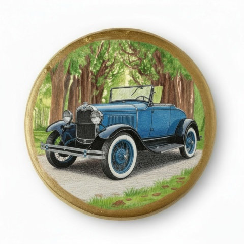 Ciastko lukier Auto Fan PASJA  Klasyczna Elegancja na Ciasteczku