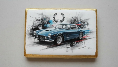 Ciastko lukier Auto Fan PASJA Klasyczna Elegancja na Kołach