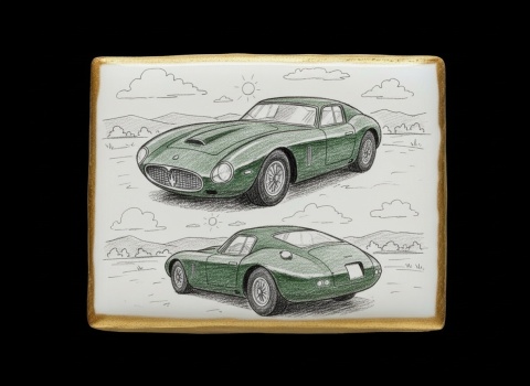 Ciastko lukier Auto Fan PASJA  Klasyczna Elegancja w Ruchu