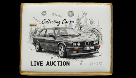 Ciastko lukier Auto Fan PASJA  Klasyczna Elegancja w Ruchu