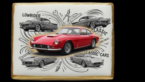 Ciastko lukier Auto Fan PASJA  Klasyczna Elegancja