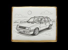 Ciastko lukier Auto Fan PASJA  Klasyczna Siła W Ruchu