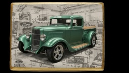 Ciastko lukier Auto Fan PASJA Klasyczny Ford Pickup