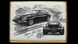Ciastko lukier Auto Fan PASJA Klasyczny Jaguar w Ruchu