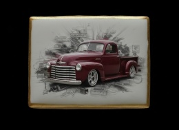Ciastko lukier Auto Fan PASJA  Klasyczny Pickup w Ruchu