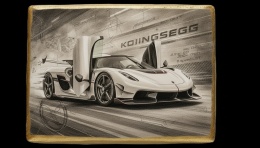 Ciastko lukier Auto Fan PASJA Koenigsegg Hypercar