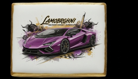 Ciastko lukier Auto Fan PASJA Lamborghini
