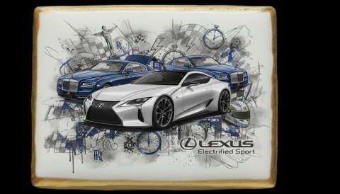 Ciastko lukier Auto Fan PASJA Lexus Electrified Sport