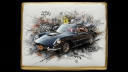 Ciastko lukier Auto Fan PASJA Legendarne Ferrari w Ruchu