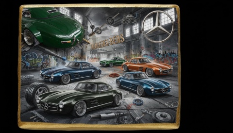 Ciastko lukier Auto Fan PASJA  Legendarne Skrzydła MercedesBenz