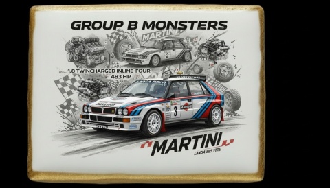 Ciastko lukier Auto Fan PASJA  Legendarny Monstrum Grupa B