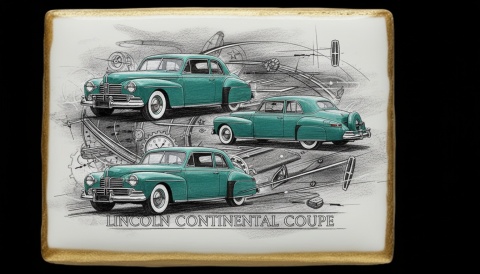 Ciastko lukier Auto Fan PASJA Lincoln Continental Coupe