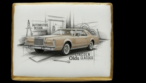 Ciastko lukier Auto Fan PASJA Lincoln Olds Classics