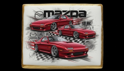Ciastko lukier Auto Fan PASJA MAZDA EMOCJI