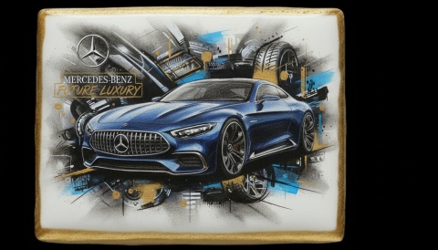 Ciastko lukier Auto Fan PASJA MERCEDESBENZ FUTURE LUXURY