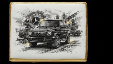 Ciastko lukier Auto Fan PASJA MERCEDESBENZ GCLASS