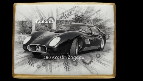 Ciastko lukier Auto Fan PASJA Masarati 450 S Costin Zagago