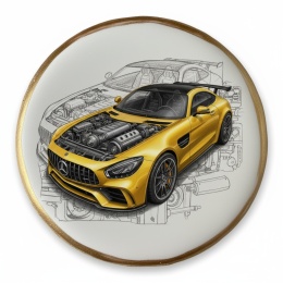Ciastko lukier Auto Fan PASJA  MercedesAMG GT
