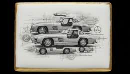 Ciastko lukier Auto Fan PASJA MercedesBenz 300 SL