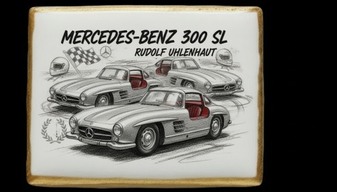 Ciastko lukier Auto Fan PASJA MercedesBenz 300 SL