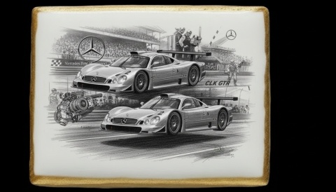 Ciastko lukier Auto Fan PASJA MercedesBenz CLK GTR