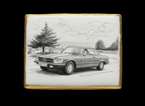 Ciastko lukier Auto Fan PASJA MercedesBenz Classic in Motion