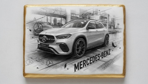 Ciastko lukier Auto Fan PASJA  MercedesBenz Dynamika