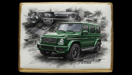 Ciastko lukier Auto Fan PASJA MercedesBenz GClass