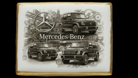 Lukrowane Ciastko Prezent MOTO Fana MercedesBenz GClass AUTO dla Mężczyzny