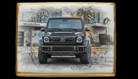 Ciastko lukier Auto Fan PASJA MercedesBenz Klasa G