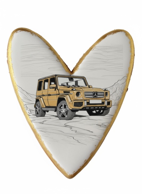 Lukrowane Ciastko Prezent MOTO Fana MercedesBenz Klasy G AUTO dla Mężczyzny