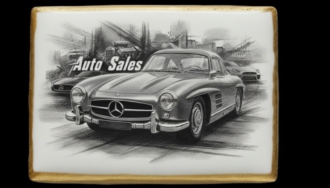 Ciastko lukier Auto Fan PASJA MercedesBenz Klasyk w Ruchu