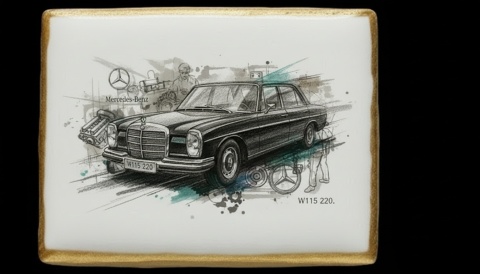 Ciastko lukier Auto Fan PASJA MercedesBenz W115
