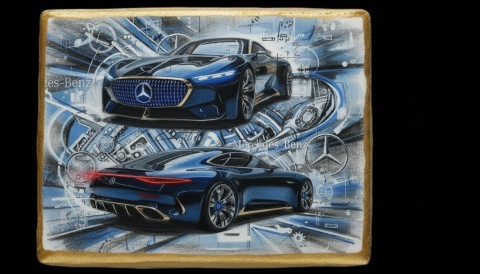 Ciastko lukier Auto Fan PASJA MercedesBenz w Dynamice