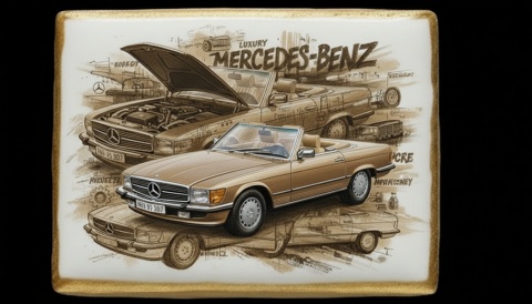 Ciastko lukier Auto Fan PASJA MercedesBenz w Ruchu