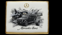 Ciastko lukier Auto Fan PASJA MercedesBenz