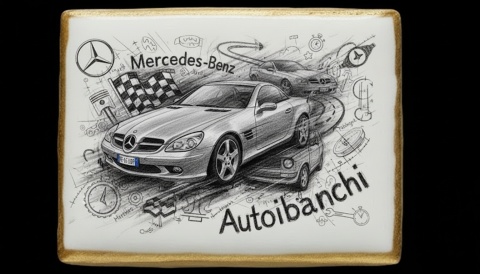 Ciastko lukier Auto Fan PASJA  MercedesBenz