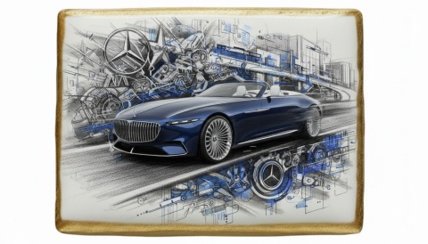 Ciastko lukier Auto Fan PASJA MercedesMaybach Cabriolet