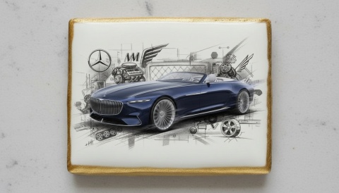 Ciastko lukier Auto Fan PASJA Mercedes Maybach Vision 6