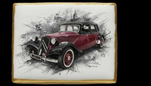 Ciastko lukier Auto Fan PASJA Motoryzacyjna Ikona Elegancji