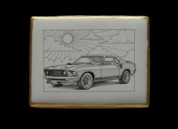 Ciastko lukier Auto Fan PASJA  Mustang w Ruchu