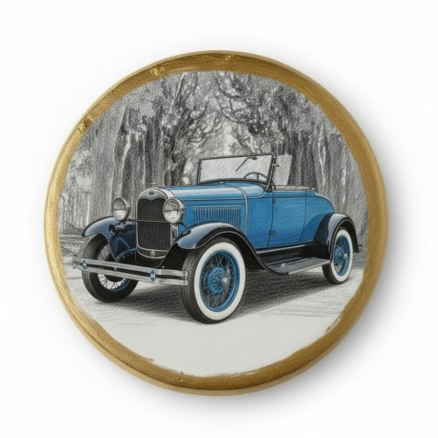 Ciastko lukier Auto Fan PASJA NIETUZINKOWA RETRO PODRÓŻ